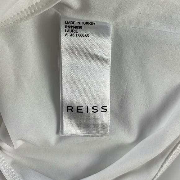 REISS Laurie Square Neck Tank Bodysuit. White. S. - Picture 12 of 13